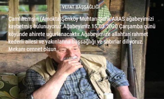 Vefat ve Başsağlığı
